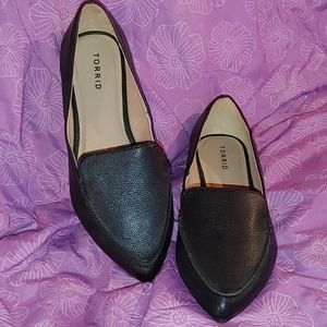 Torrid black dress slip ons size 10w